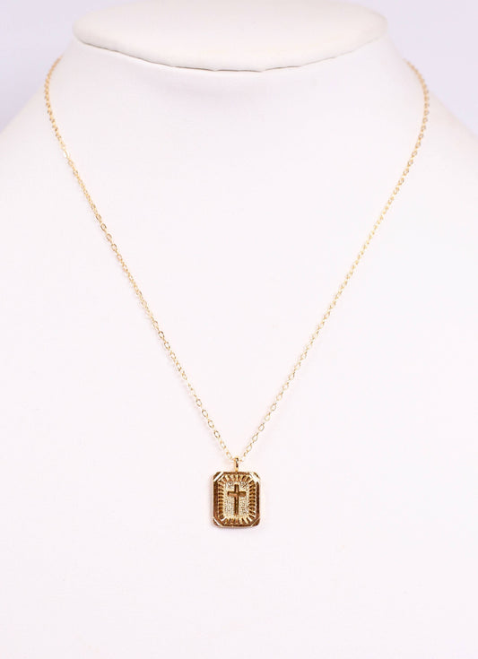 Johns Creek Cross Plate Necklace
