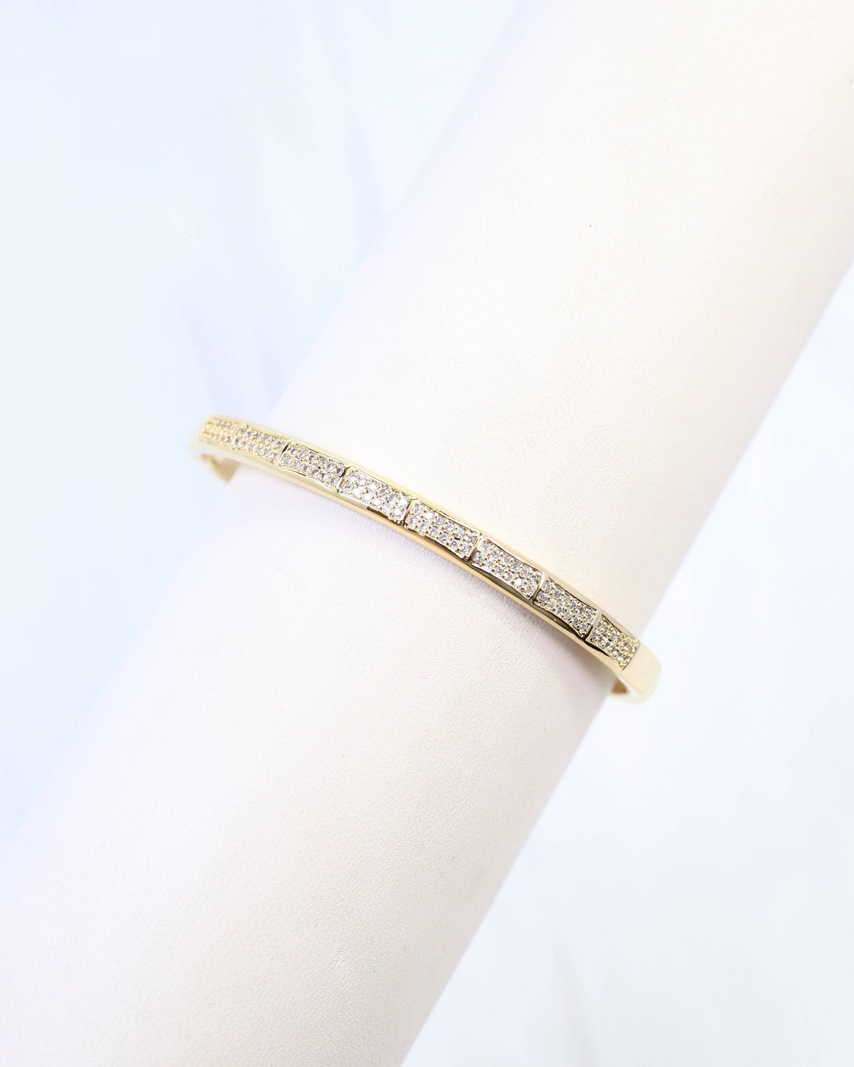 Ocean Springs CZ Hinge Bracelet in Gold