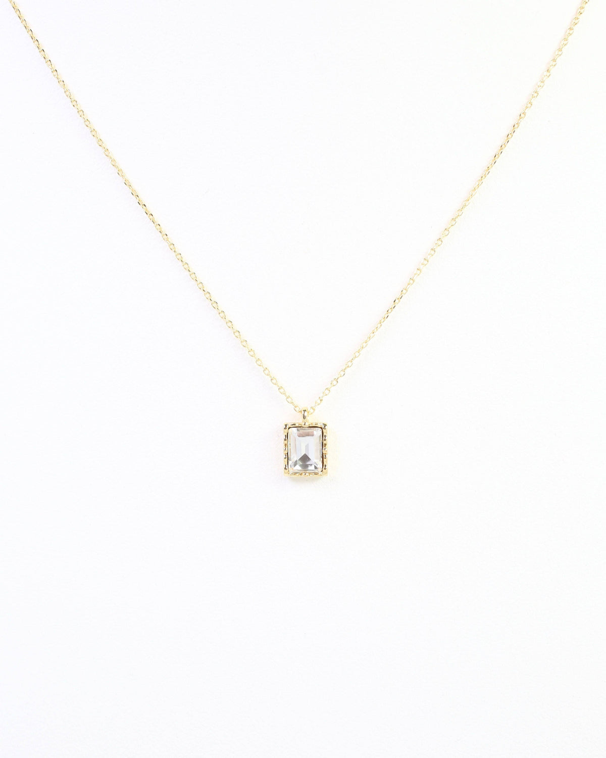 Edwardo Emerald Cut CZ Necklace