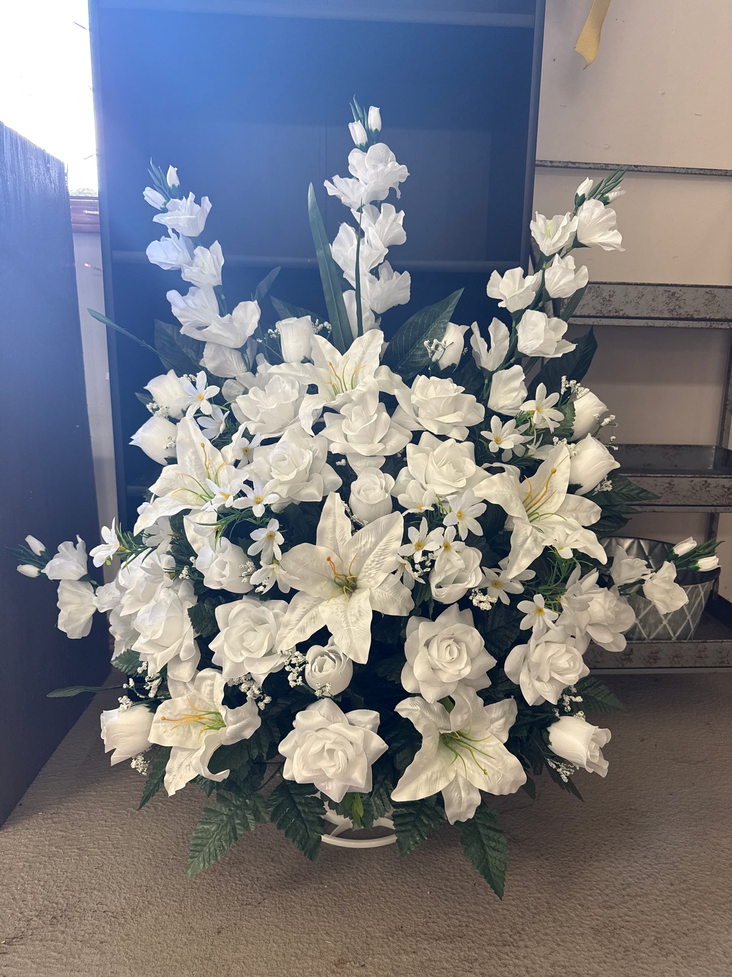 White Silk Basket