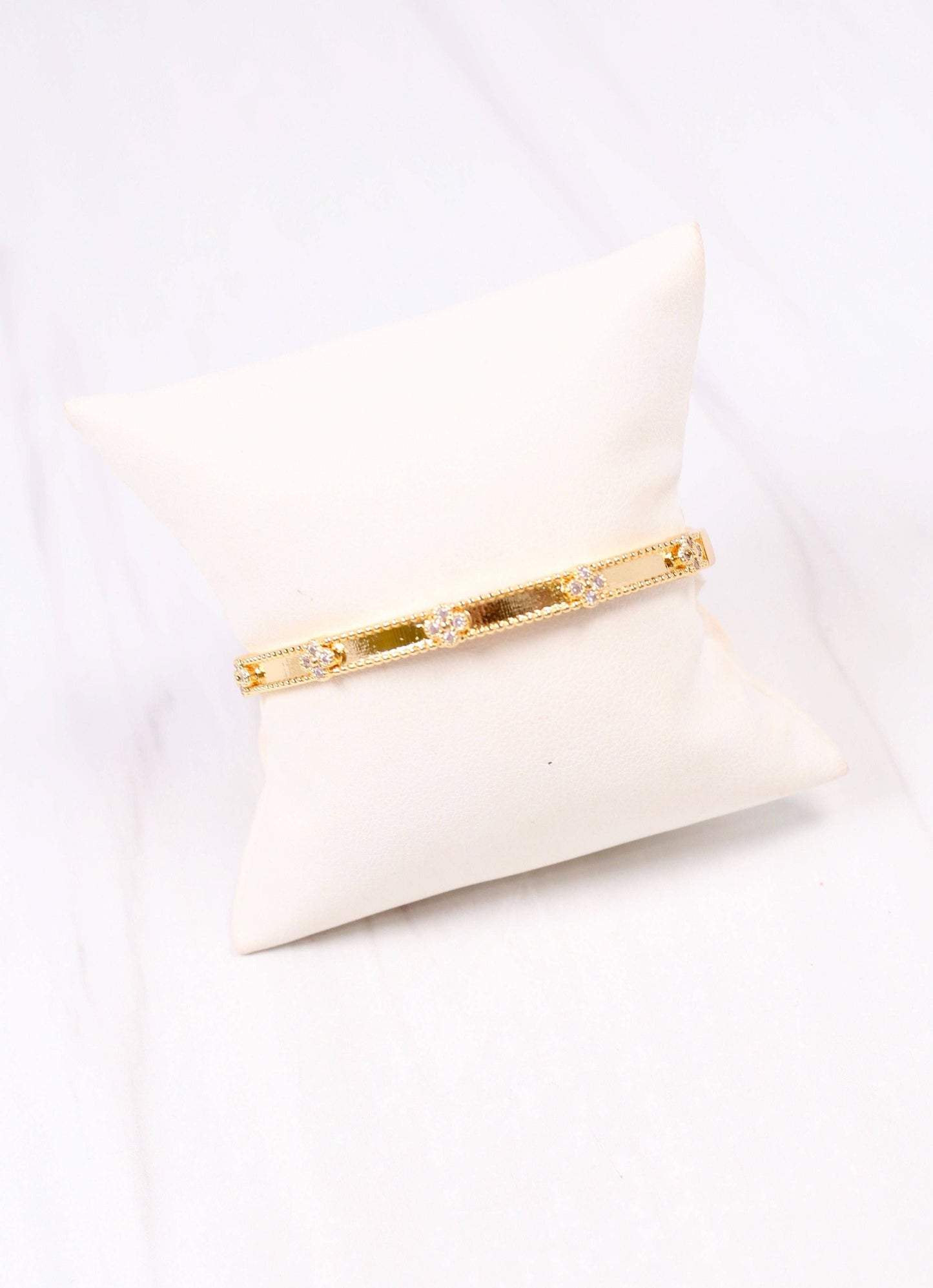 Seaver CZ Clover Bracelet Gold