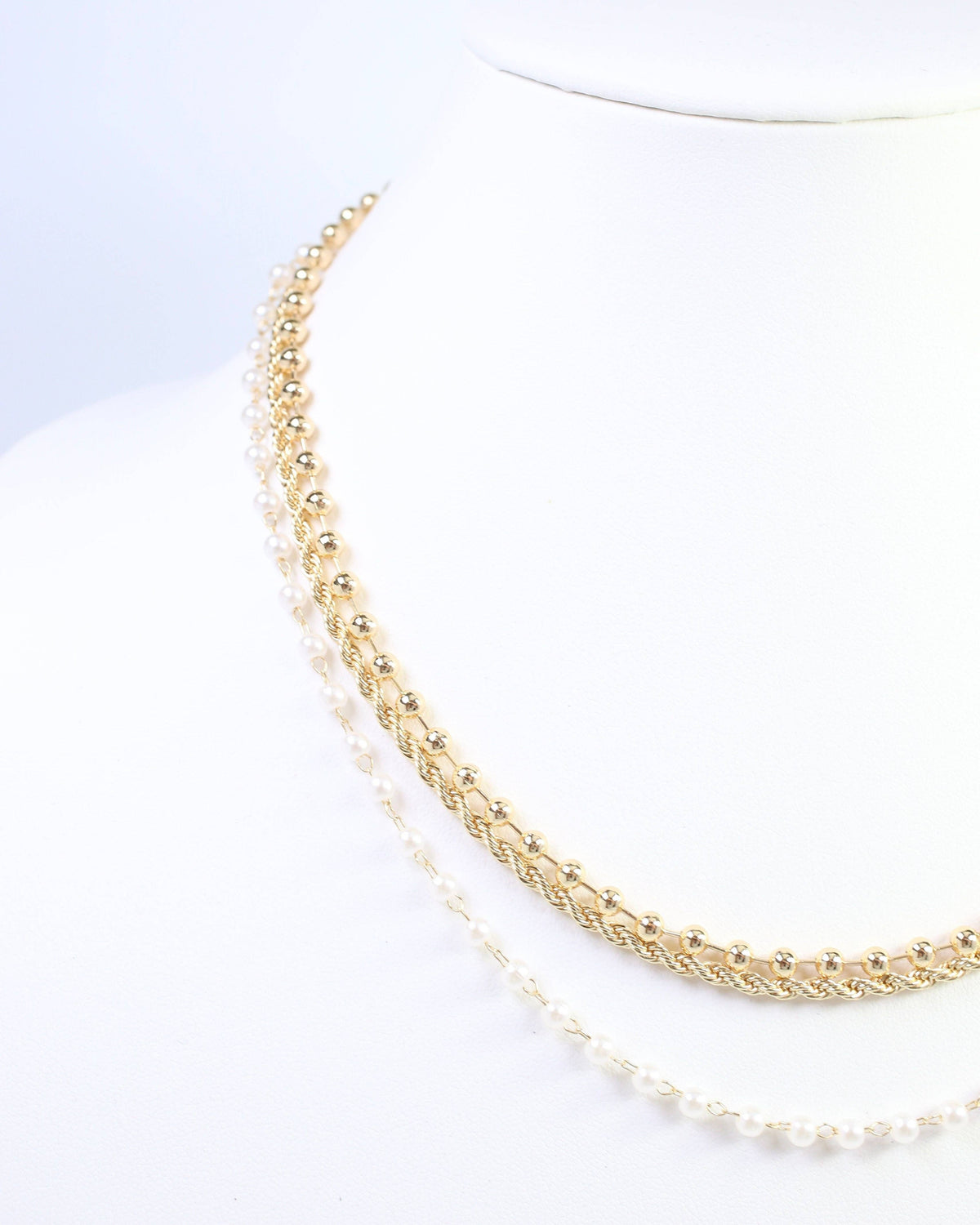 Bianca Multi Chain Necklace in Gold