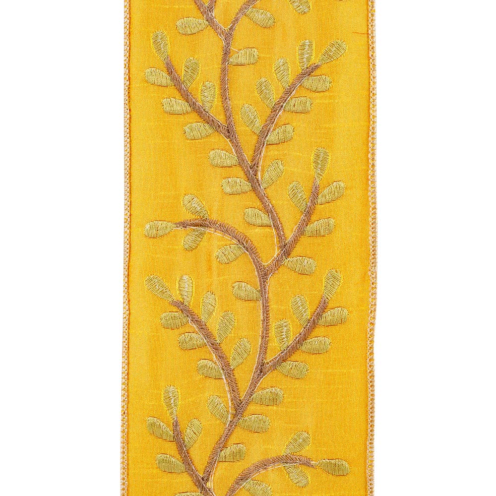 Vine Sunset Deluxe Embroidery, Mustard, 4 In, 5 Yards