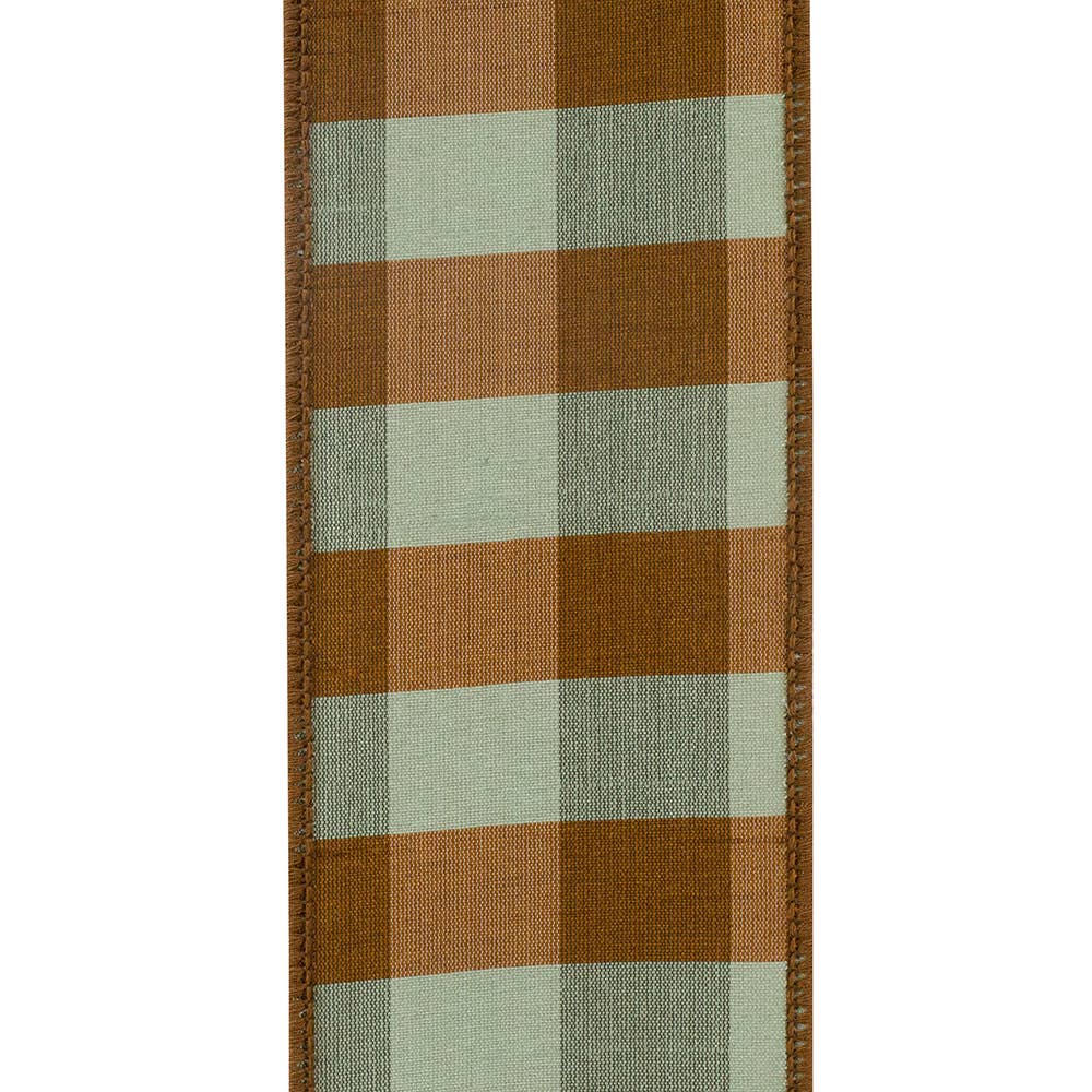 Aspen Dupioni Check Wired, Celadon, 2-1/2 In, 10 Yards