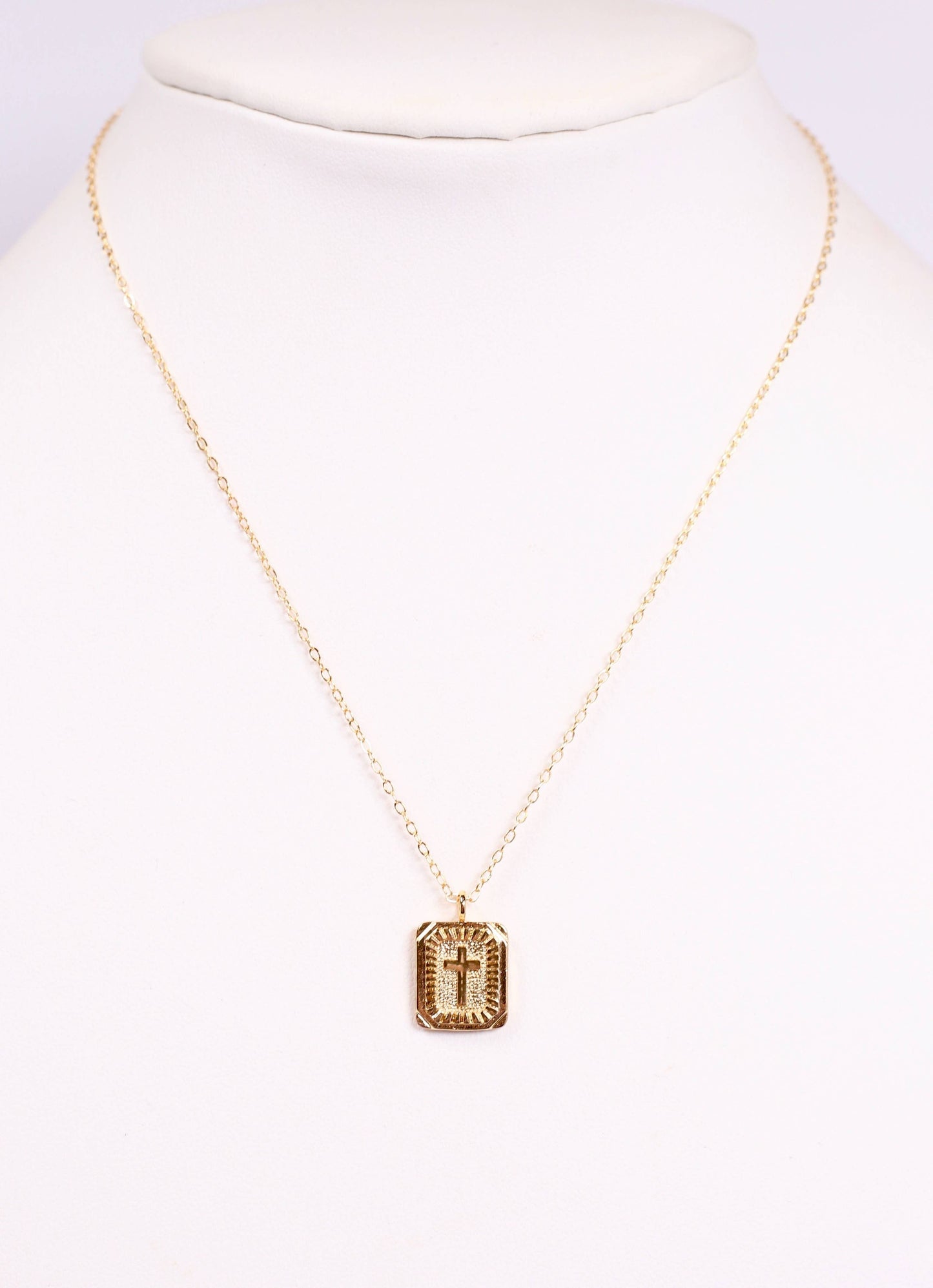 Johns Creek Cross Plate Necklace