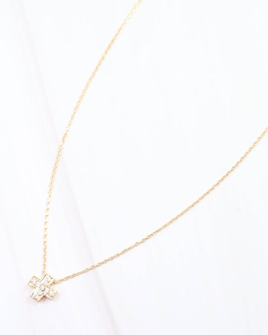 Aria Cross Necklace Gold