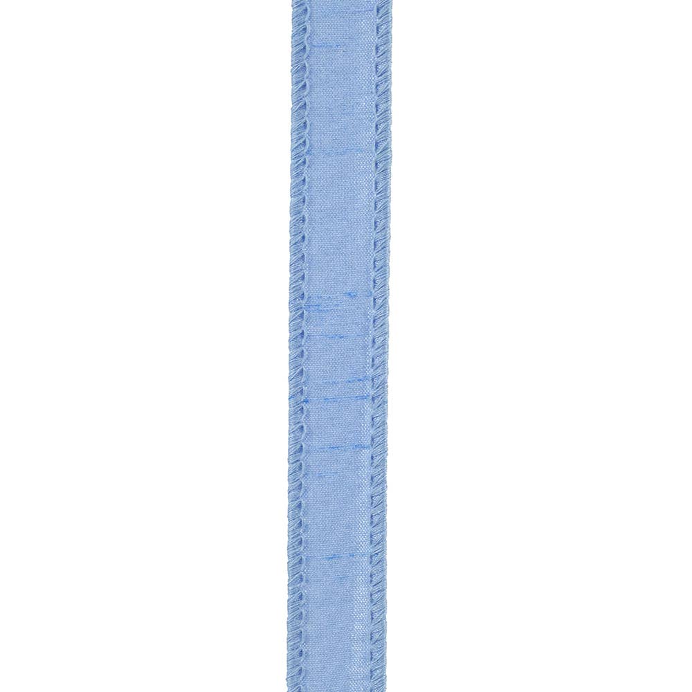 Dupioni Supreme Wired Edge, Light Blue, 7/8 In, 10 Yards