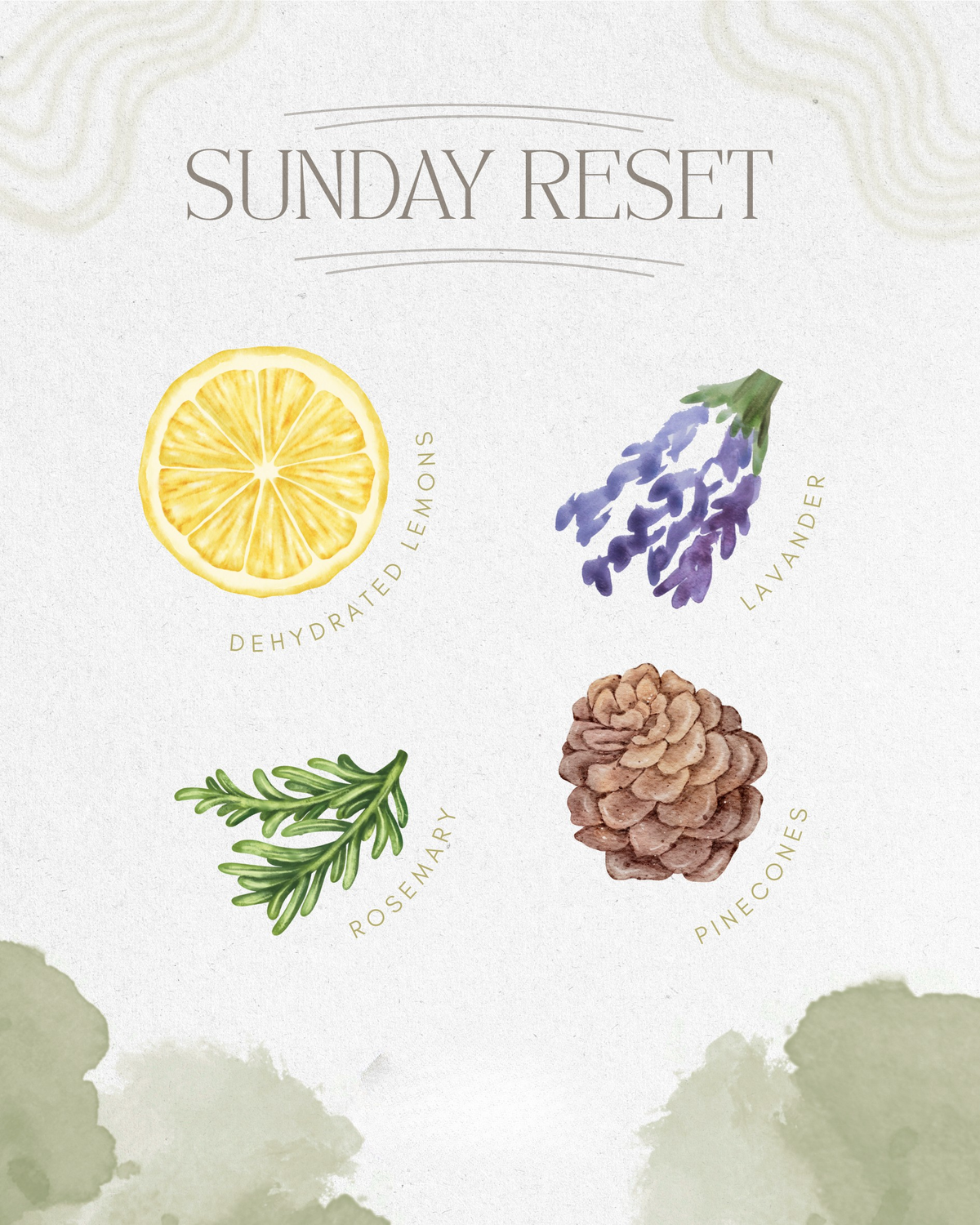 Sunday Reset Simmer Pot | Lemon Lavender Rosemary