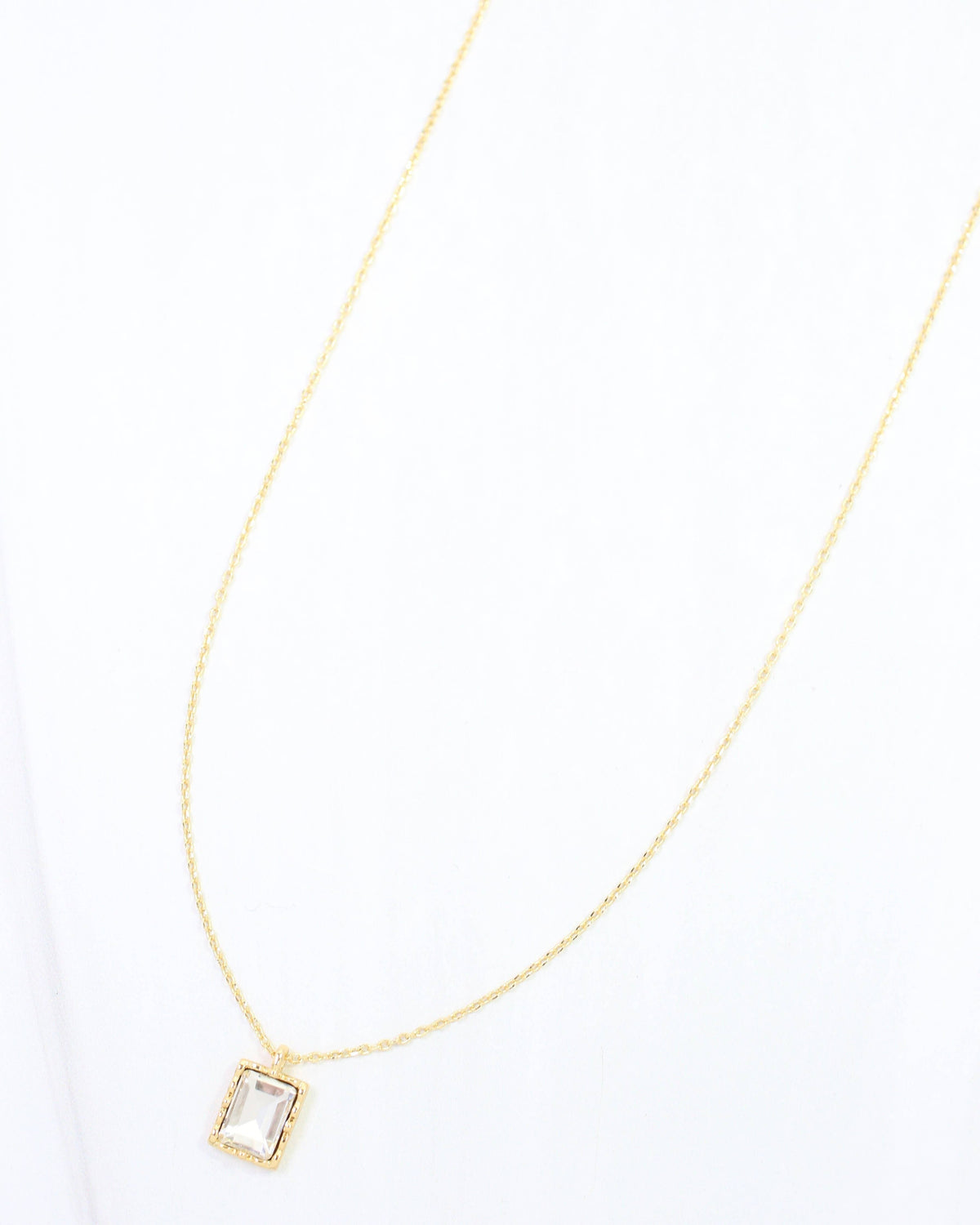 Edwardo Emerald Cut CZ Necklace