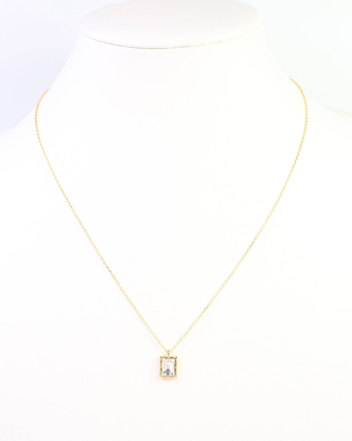 Edwardo Emerald Cut CZ Necklace