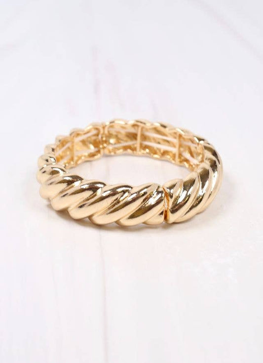 Vickery Twisted Stretch Bracelet Gold