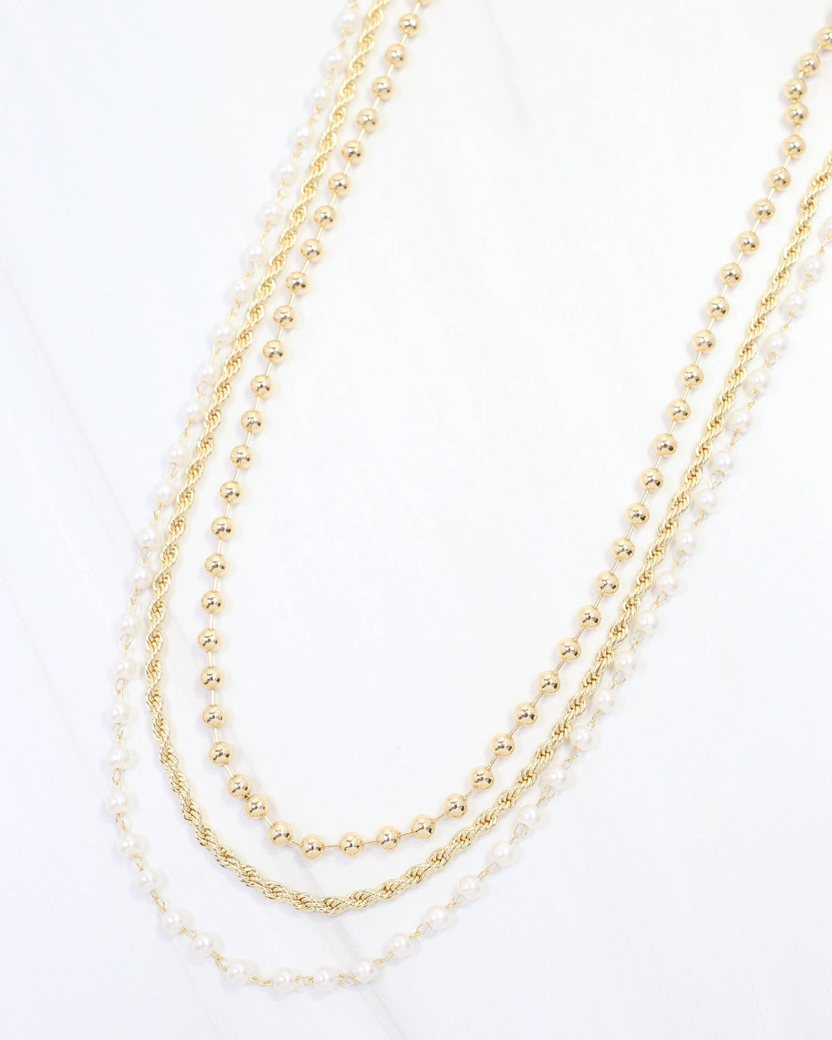 Bianca Multi Chain Necklace in Gold