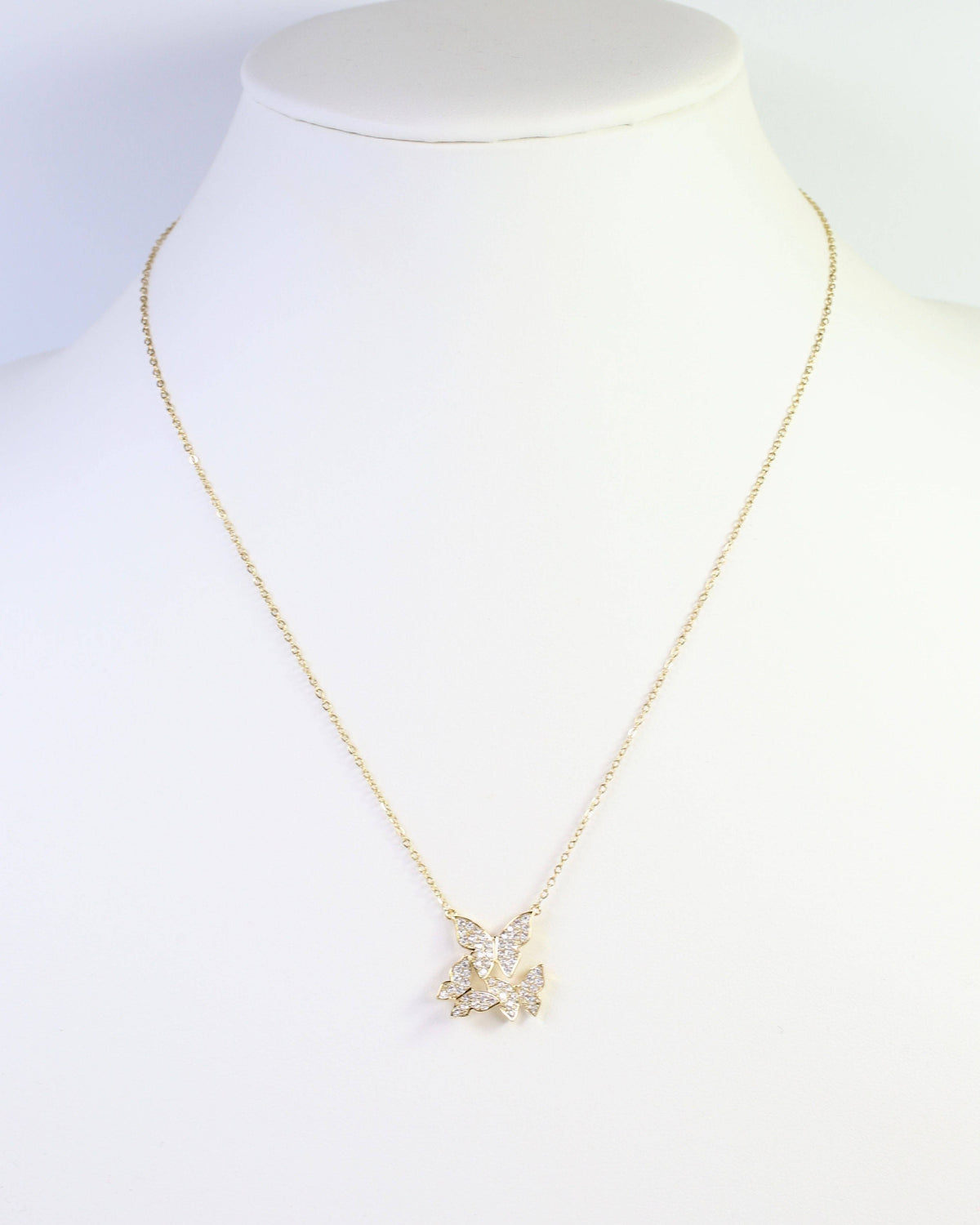 Taos Pave Butterfly Necklace in Gold