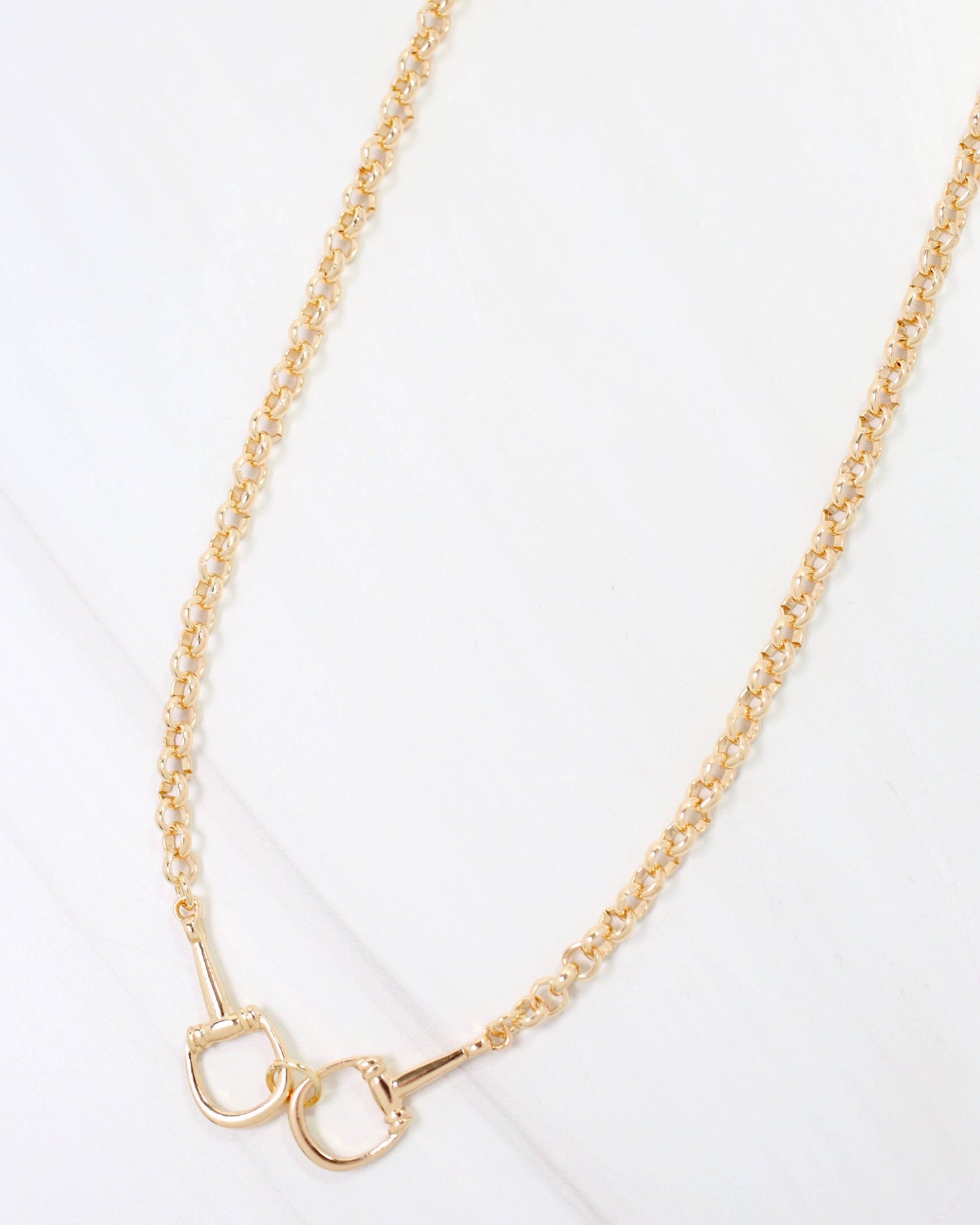 Boyer Double Horsebit Necklace