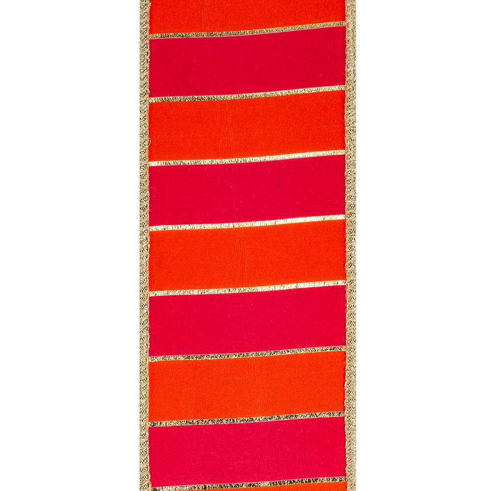 Striped Regal Bars, Orange/fuchsia, 2-1/2 In, 10 Yards