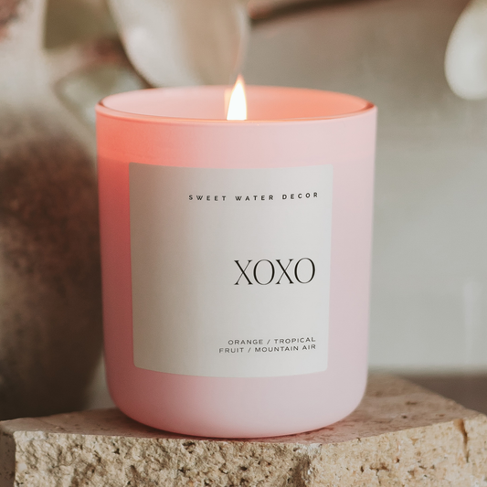 XOXO 15 oz Soy Candle, Matte Jar - Valentine's Day & Gifts