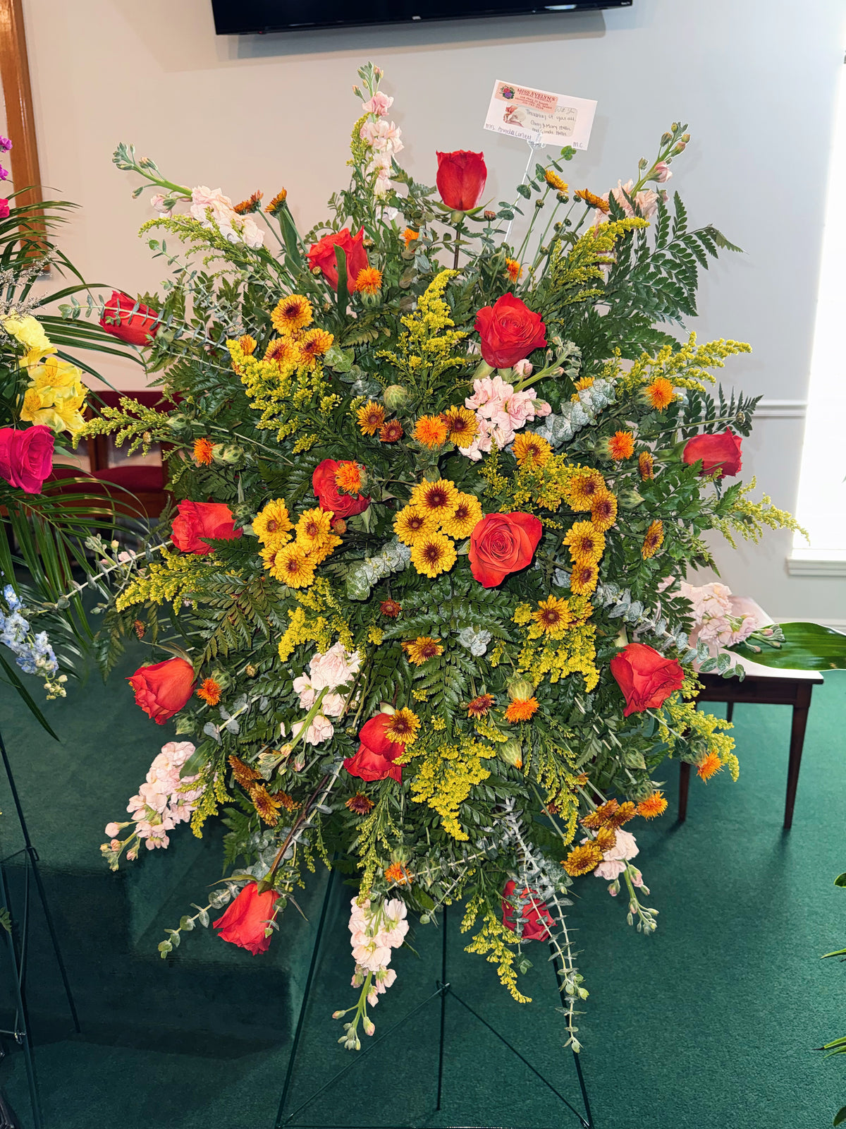 Fresh Flower Standing Spray - Designers Choice