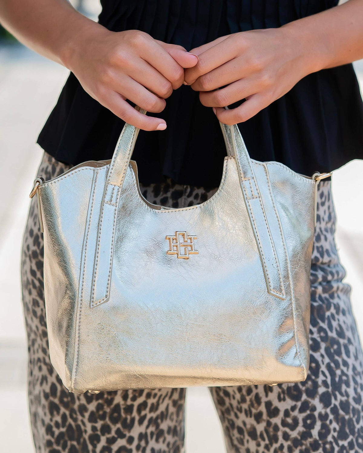 Kendall Mini Tote in Gold
