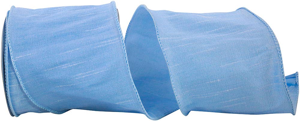 Dupioni Supreme Wired Edge, Light Blue, 4 In, 10 Yards