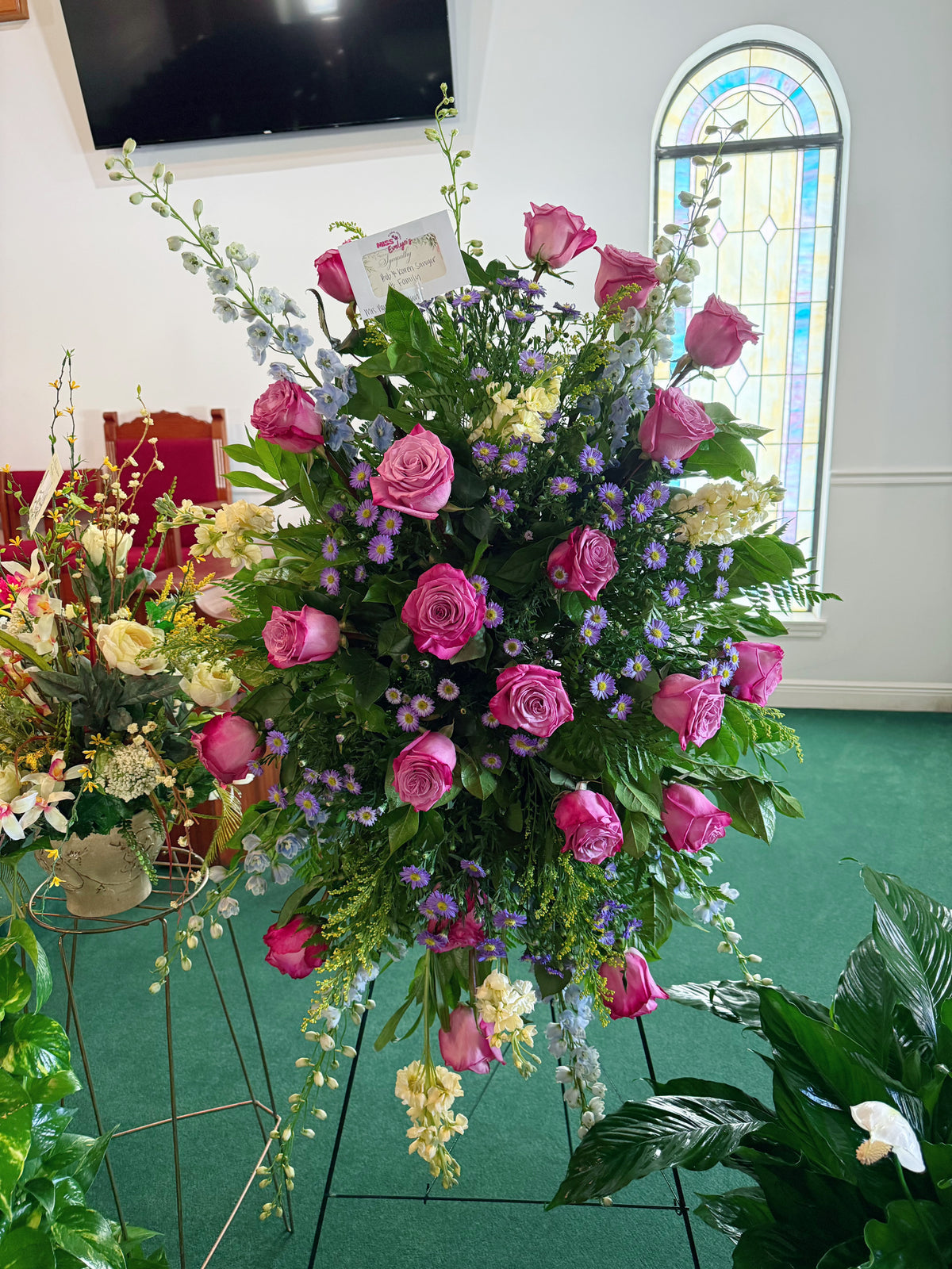 Fresh Flower Standing Spray - Designers Choice