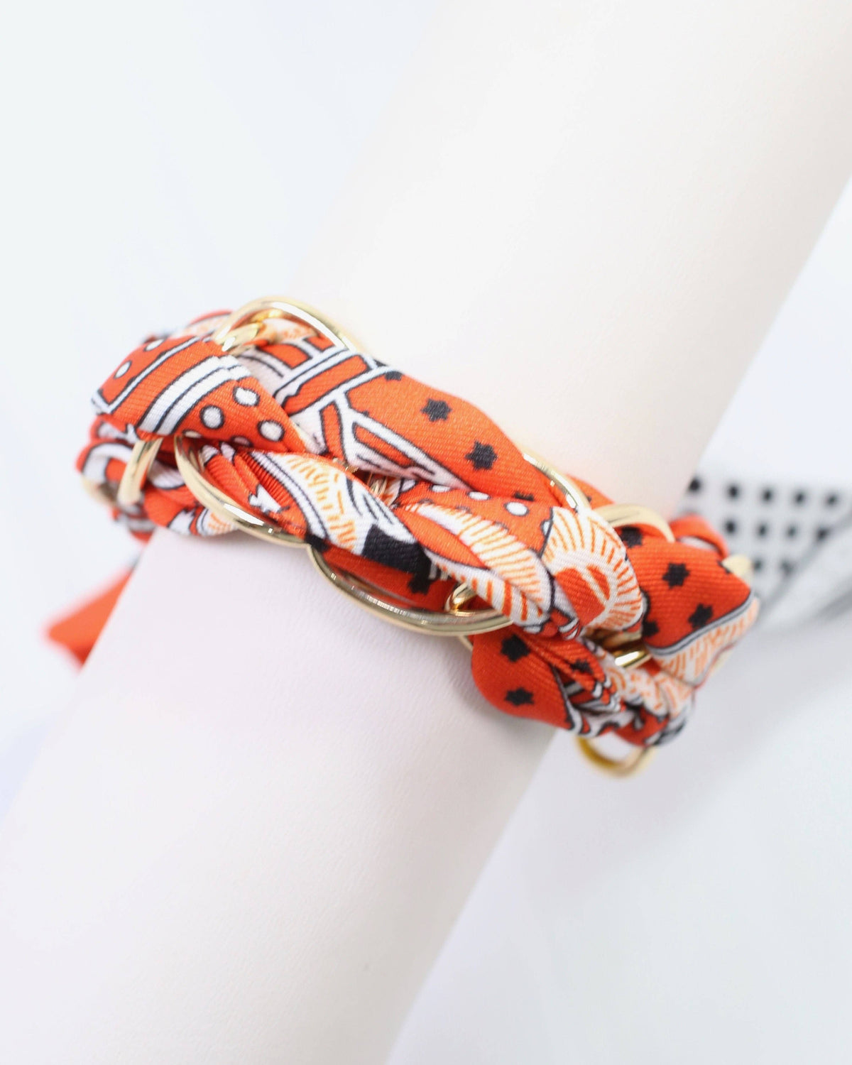 Fontana Chain Scarf Bracelet in Orange