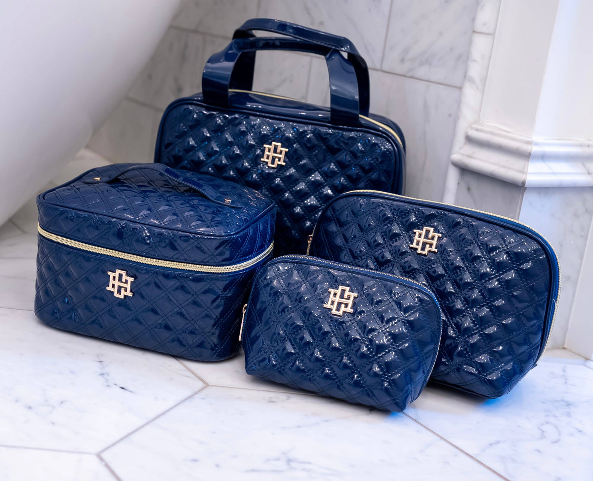 Ibiza Small  Pouch in Navy Patent