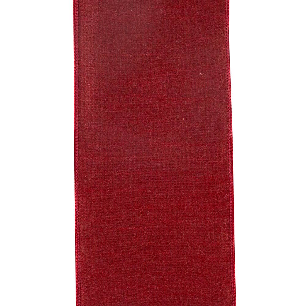 Grand Floral Velvet Burn Out Deluxe, Rust, 4 In, 10 Yards