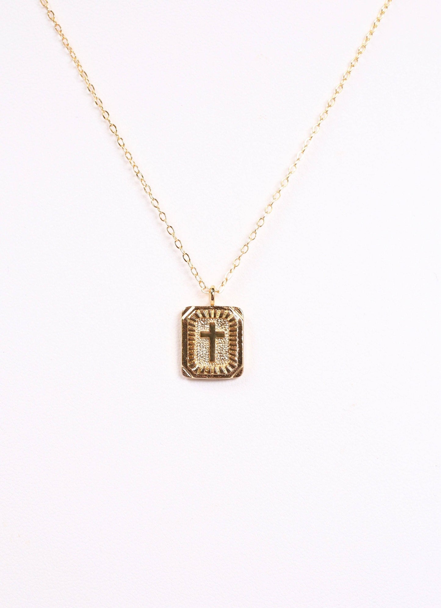 Johns Creek Cross Plate Necklace