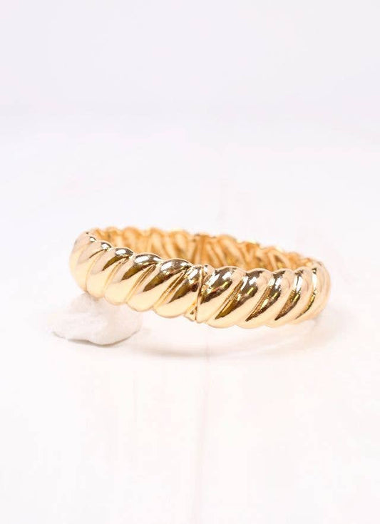 Gilliard Twisted Stretch Bracelet Gold