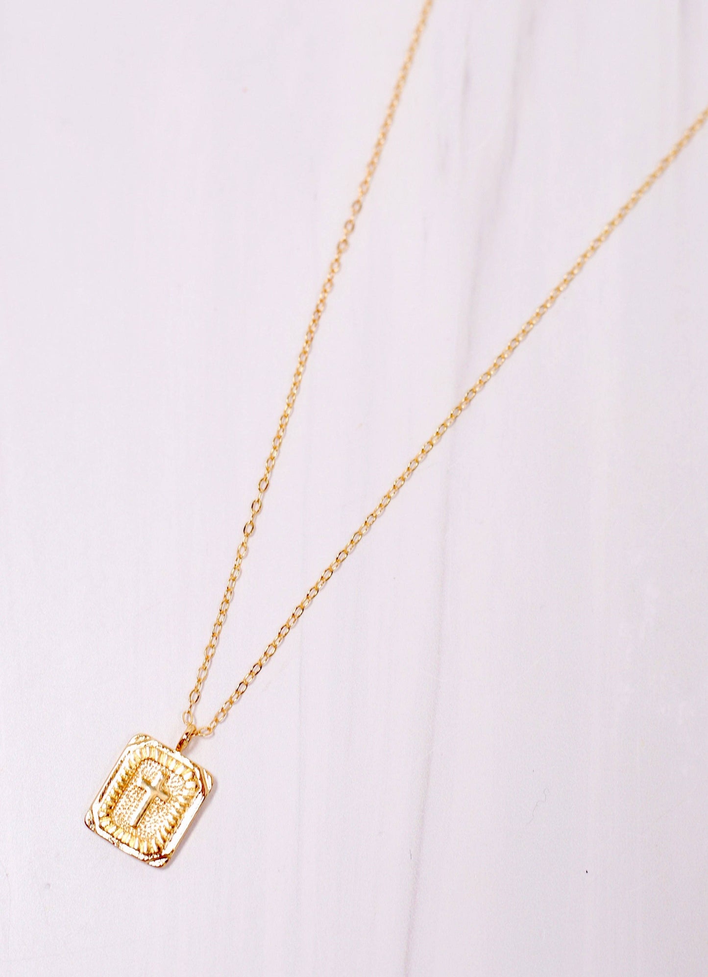 Johns Creek Cross Plate Necklace