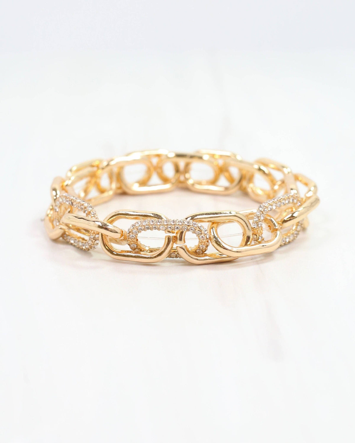 Currie Link Stretch Bracelet in Gold
