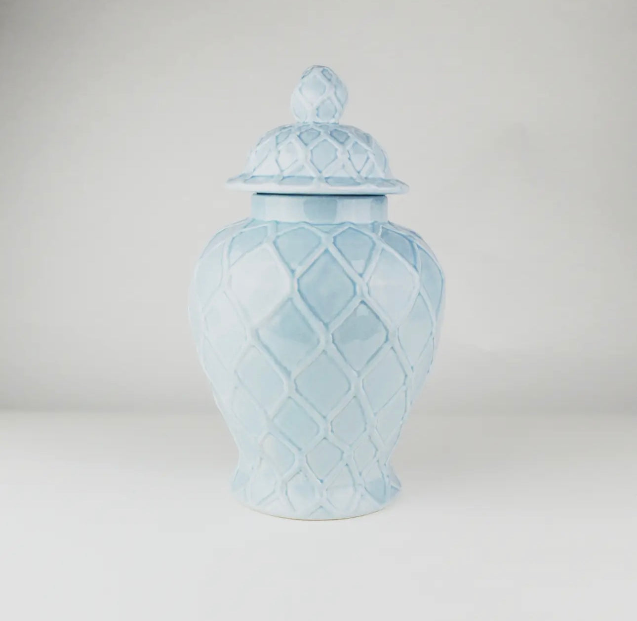 Blue Textured Ginger Jar - Small